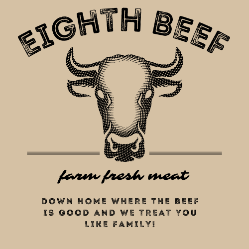 EIGHTH BEEF:  60 LBS~ $837.00