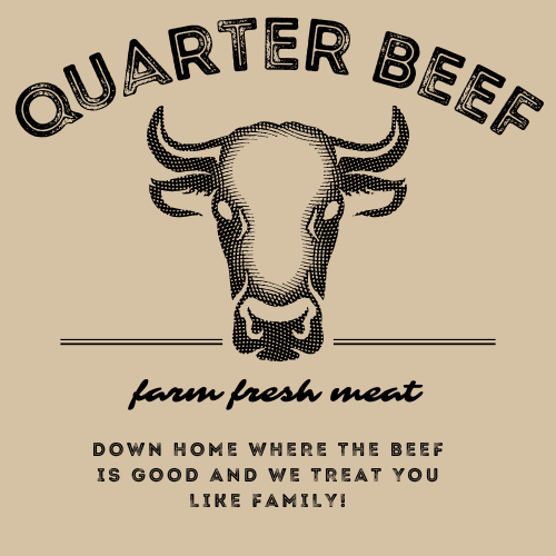 QUARTER BEEF:  120 LBS~   $1677.00